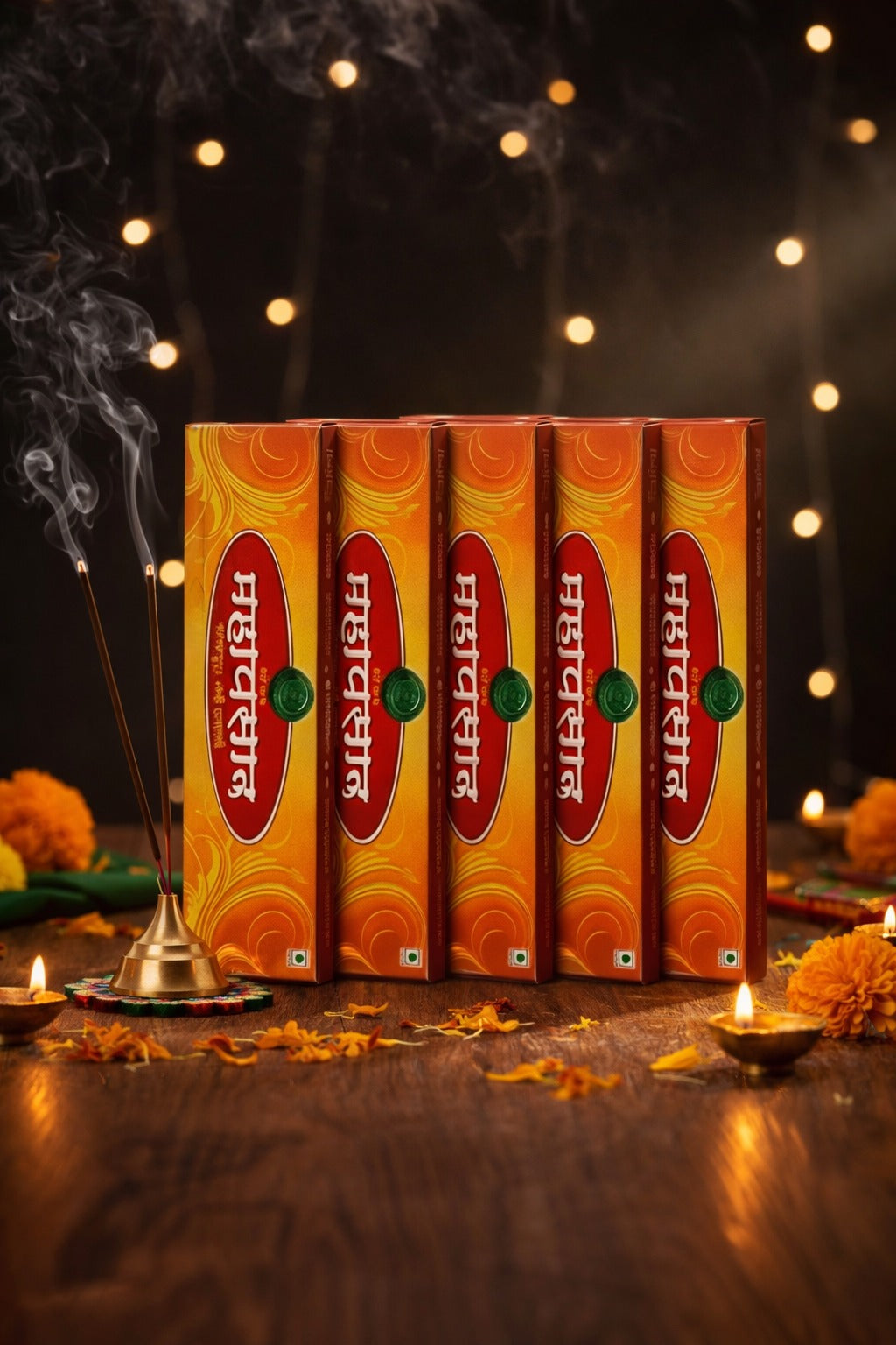 DESHPANDE BANDHU + Premium Mahaprasad Masala Agarbatti Pack of 5 (Rich Masala Fragrance)